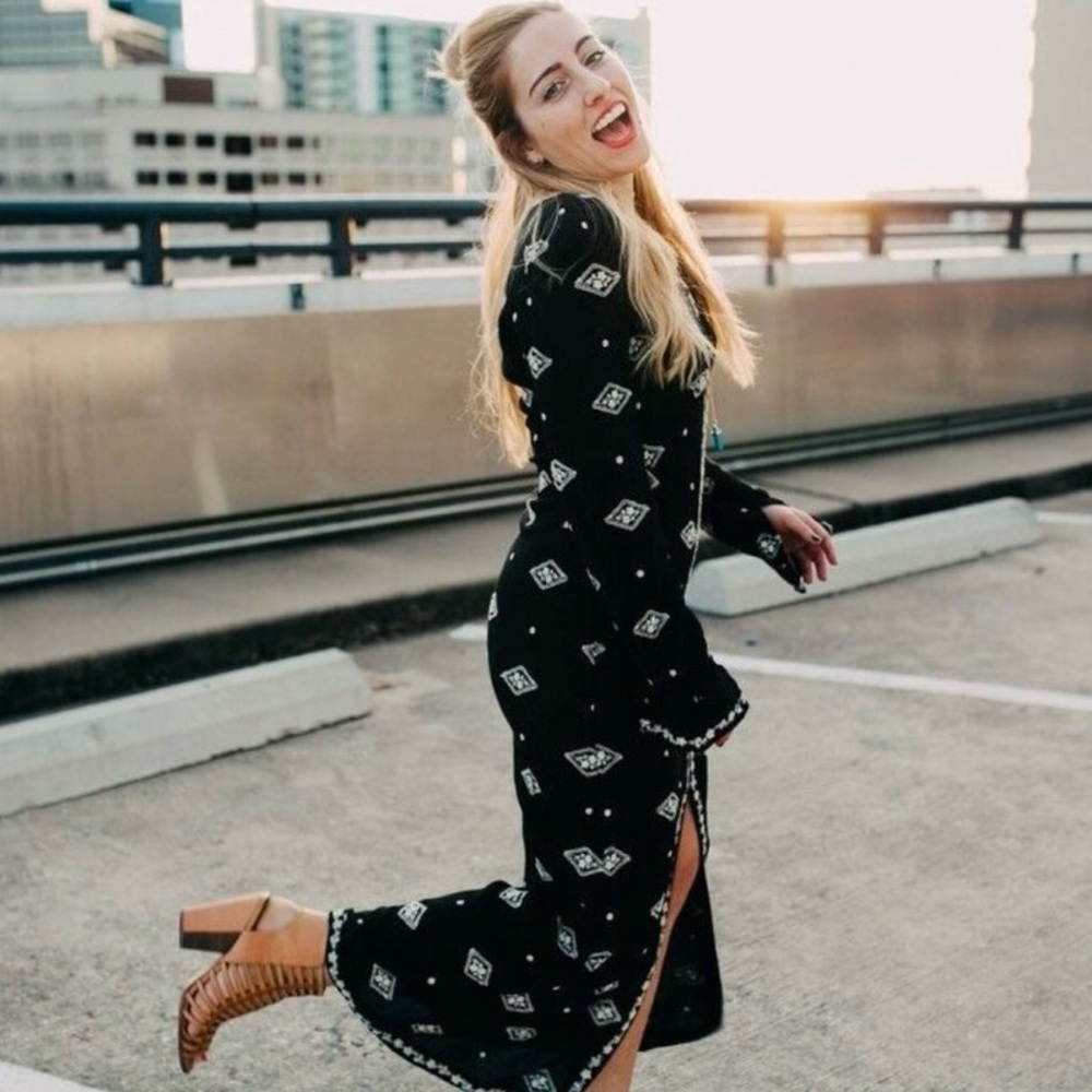 SOLD - BNWT | Free People | Lily of the Valley Maxi Dress | Black/White | Size M - Picture 2 of 10